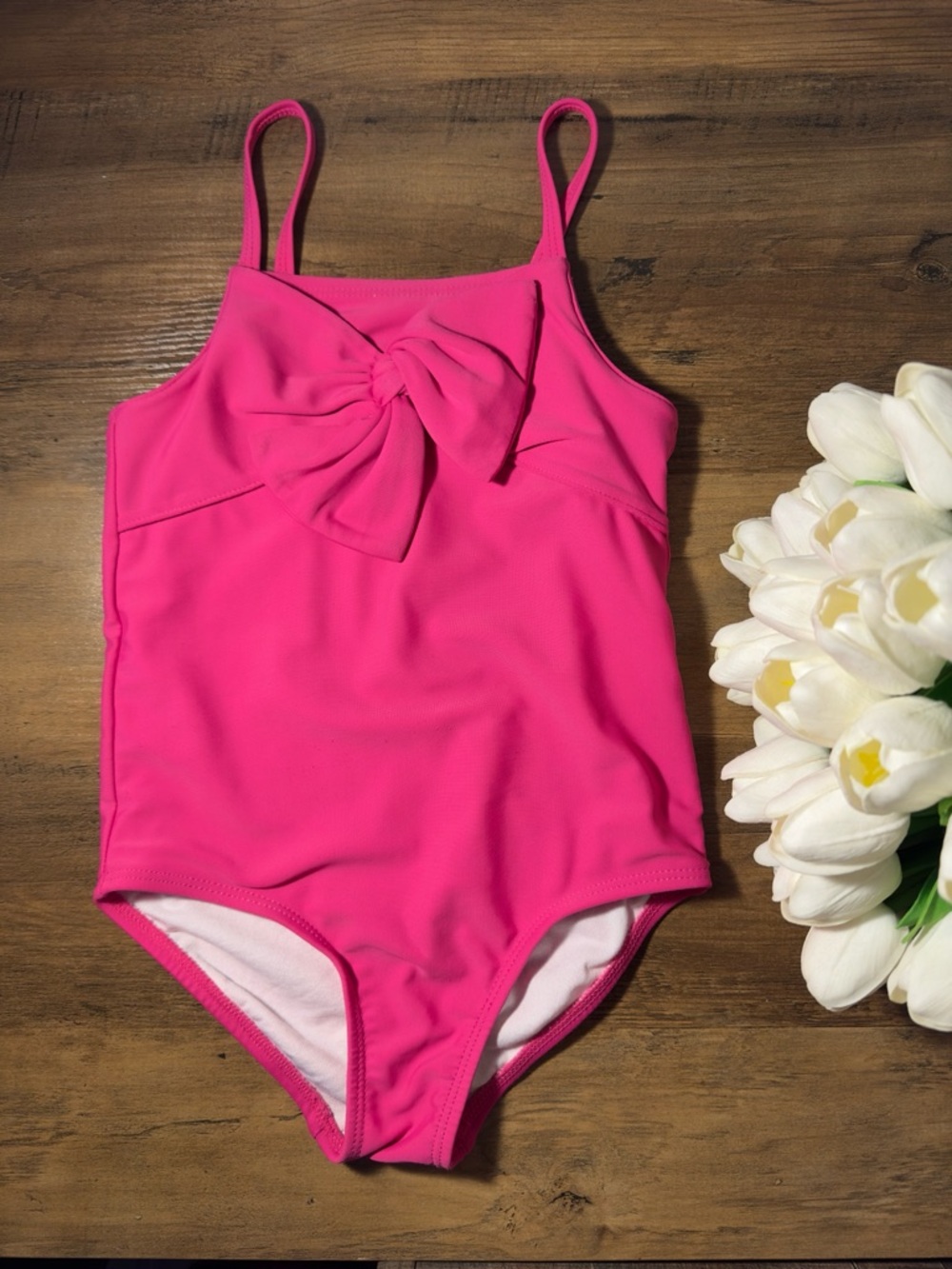 Carter's Hot Pink Bow One-Piece Swimsuit